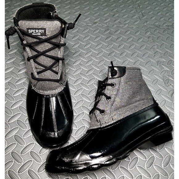 Sperry Top-sider Metallic Saltwater Womens Duck black Waterproof